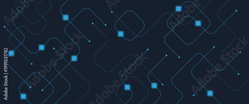 Abstract digital AI circuit board background with tech icons. Digital technology motherboard texture design. Engineering circuit board concept for poster, header, banner, website, presentation