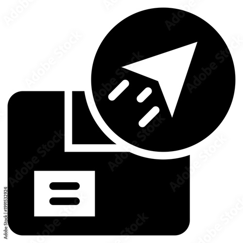 package goods send delivery quick fast service solid glyph icon