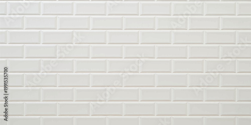 White brick wall texture background with seamless brickwork cement and stone construction pattern