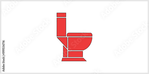 Red Toilet Icon
