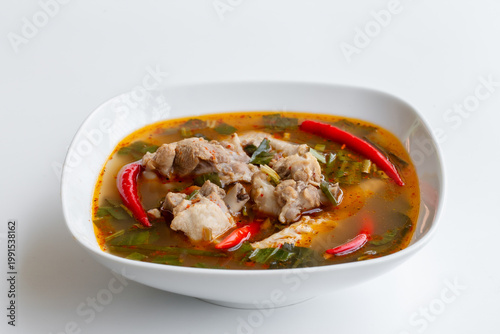 Boiled, Bone, Bowl, Chili Pepper, Color Image