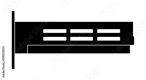 Black Ventilation Grill Closeup.