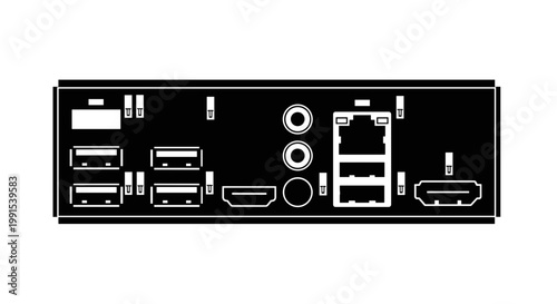Computer Motherboard Ports and Slots.
