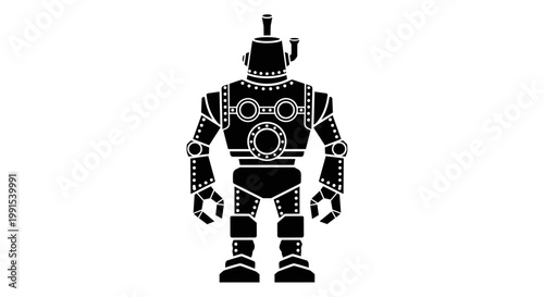 Robot Character Design Illustration 1.