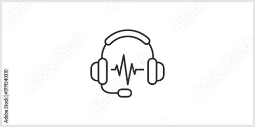 Headset With Sound Wave Icon