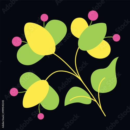 Groovy funky flower Dynamic and Colorful Graphic Floral Pattern for a Vibrant and Timeless Aesthetic Appeal