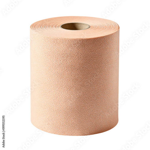 Peach Toilet Paper Roll Isolated PNG on Transparent Background