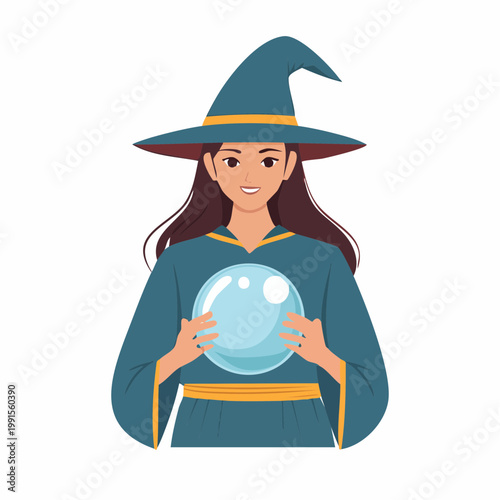 Fortune Teller with Crystal Ball
