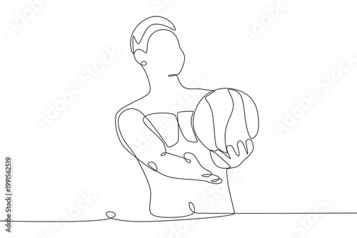 Volley beach concept one-line drawing