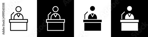 Candidate black and white icon design concept
