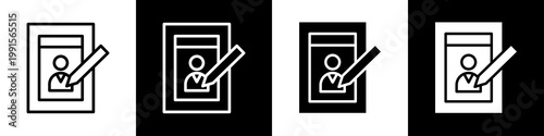 ballot black and white icon design concept