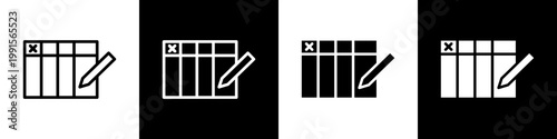 judge ballot black and white icon design concept