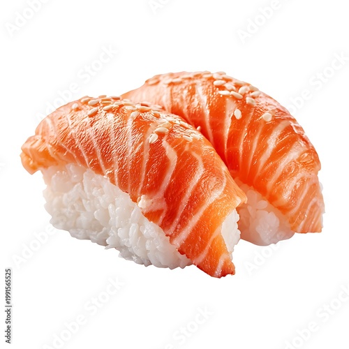  sushi salmon nigiri maki on transparent isolated on with white background