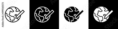 ballot black and white icon design concept