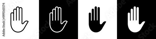 Participation black and white icon design concept