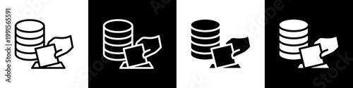 Political Money black and white icon design concept