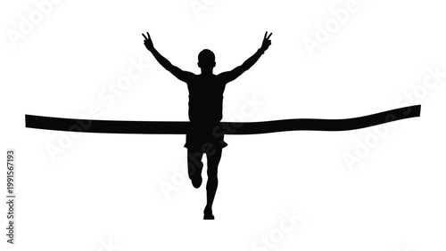 Man jumping over a hurdle in silhouette.