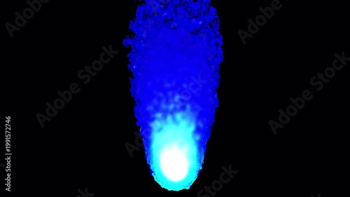 Realistic **Blue Magic Fireball Soul Spirit** Flame Overlay **Alpha Channel** Loop 4K