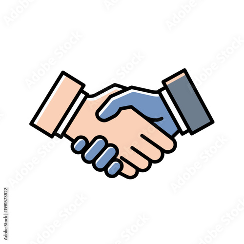 Two hands shaking in agreement, a symbol of cooperation and successful partnership