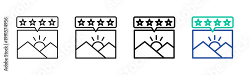 Content Review Icon Collection Different Style Outline