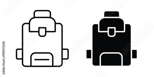 Backpack icon vector design Illustration pack for apps.