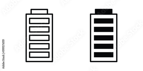 Battery icon vector design Illustration pack for apps.
