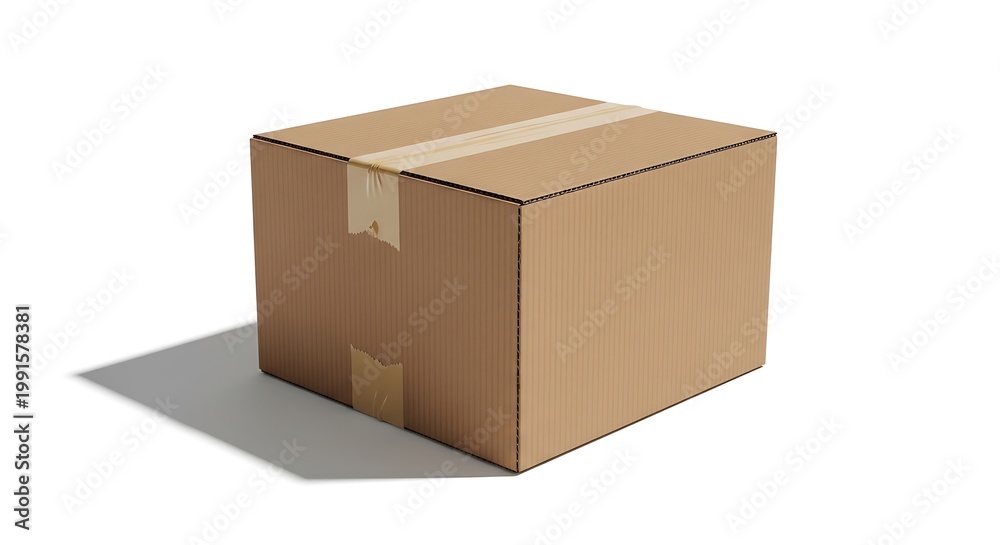 Fototapeta premium Cardboard Box Delivery Moving and Shipping