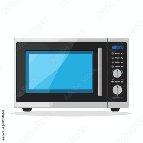 The microwave oven is sitting on a kitchen countertop indoors.