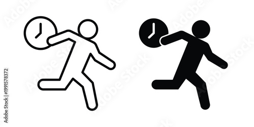 Busy icon vector design Illustration pack for apps.