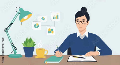 business woman in office