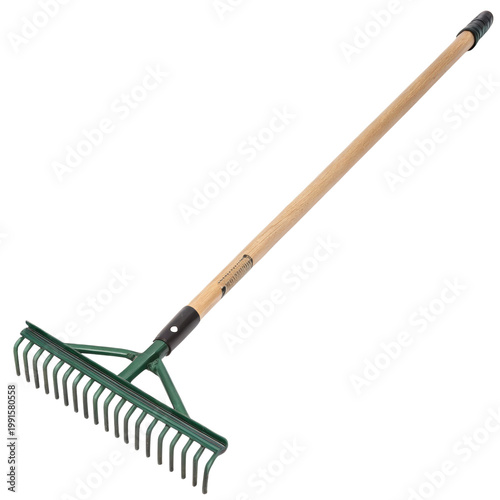 Thanksgiving Day garden rake perfect for autumn yard work and decoration on a clean white background