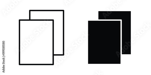 Copy icon vector design Illustration pack for apps.