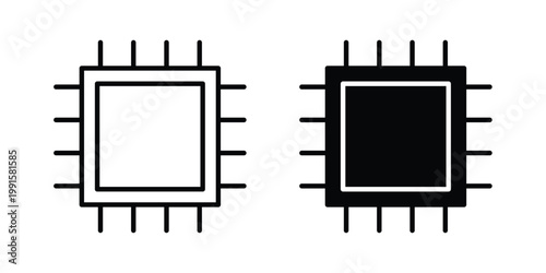 CPU icon vector design Illustration pack for apps.