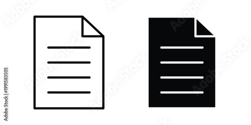 Document icon vector design Illustration pack for apps.