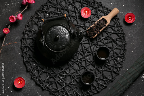Set for tea ceremony with t...