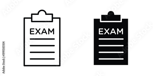 Exam icon vector design Illustration pack for apps.
