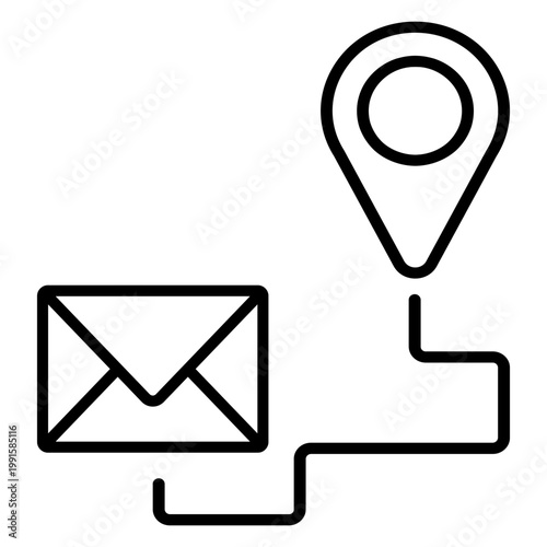 Mail icon vector. Letter Illustration sign. Mail delivery symbol. Mailing list logo.