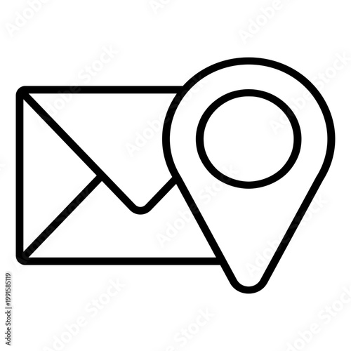 Mail icon vector. Letter Illustration sign. Mail delivery symbol. Mailing list logo.