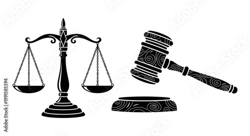 scales of justice vector illustration