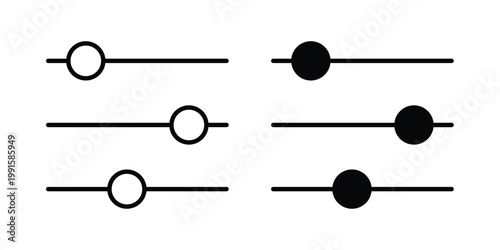 Filter Control icon vector design Illustration pack for apps.