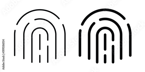 Finger print icon vector design Illustration pack for apps.
