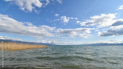 Time-lapse video of clouds moving over the waves of Lake Ohrid, Macedonia.