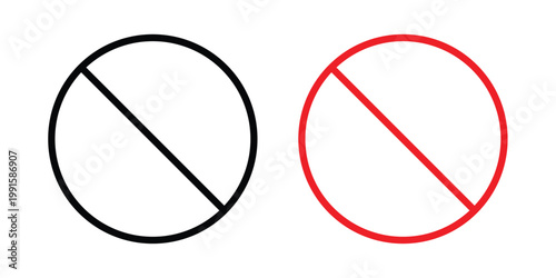 Forbidden icon vector design Illustration pack for apps.