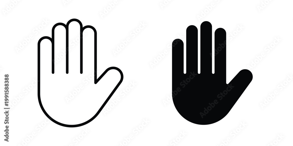 Fototapeta premium Hand icon vector design Illustration pack for apps.