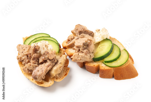 Delicious sandwiches with c...