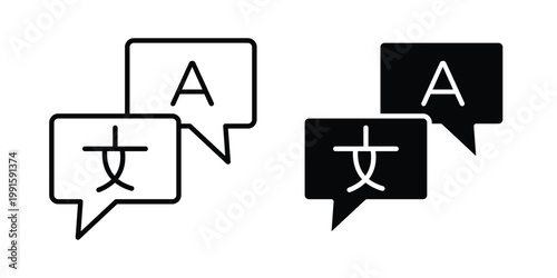 Language icon vector design Illustration pack for apps.