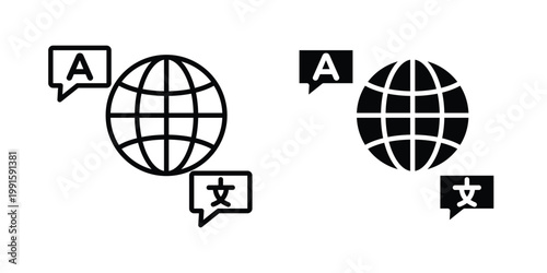 Language icon vector design Illustration pack for apps.