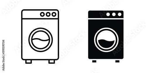 laundry machine icon vector design Illustration pack for apps.