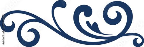 Elegant Swirl Ornament Set in Vintage Floral Style