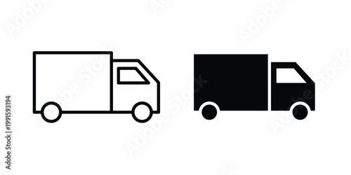 logistics truck icon vector design Illustration pack for apps.